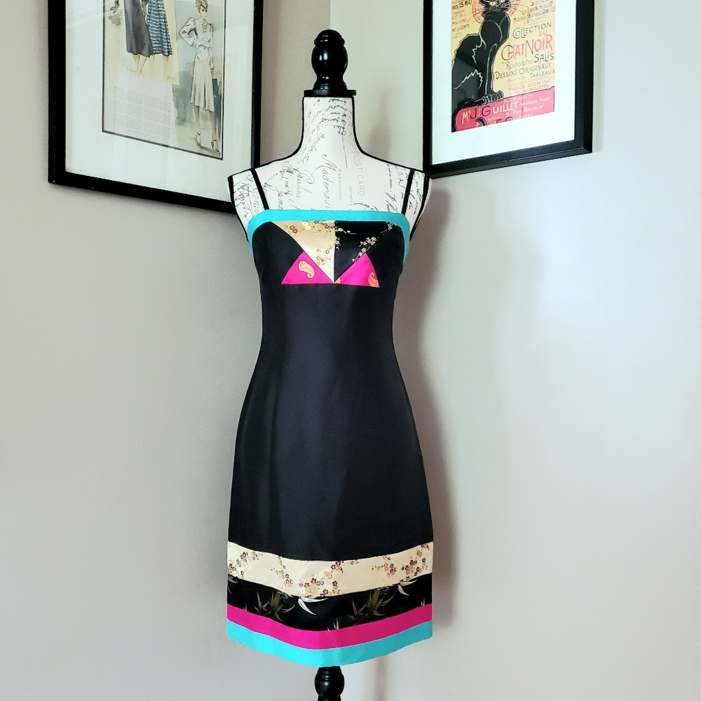 Sue Wong Vintage Silk Cocktail Dress Size 4